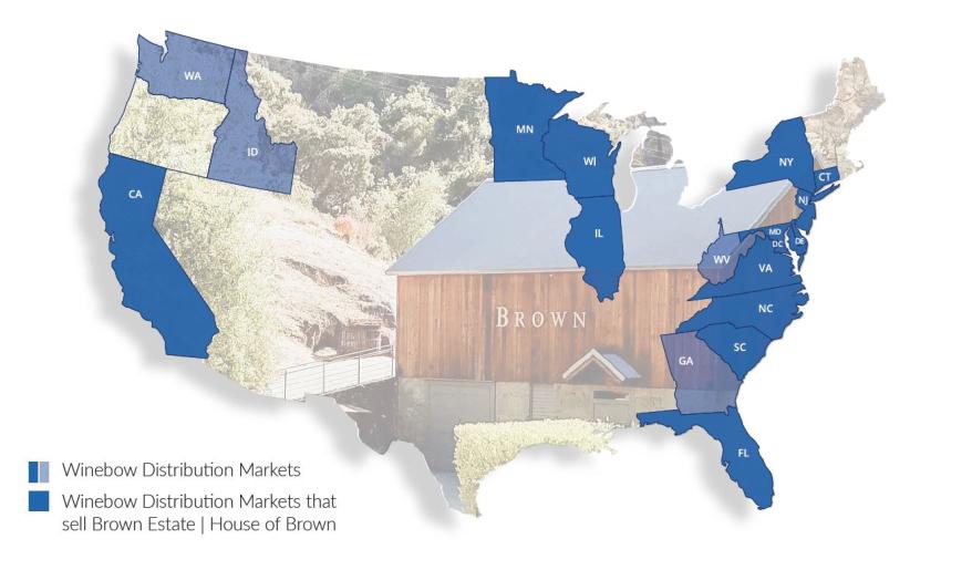 Napa Valley’s Brown Estate Now in 14 Markets with Winebow