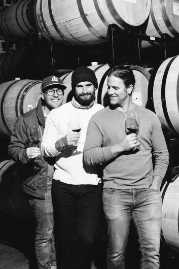 Winemakers Alex Stewart, Hal Iverson, Jesse Schmidt (shot 1)